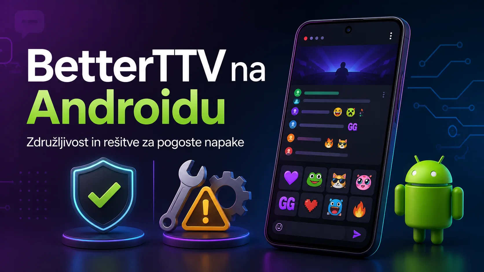 BetterTTV na Androidu: združljivost in rešitve za pogoste napake