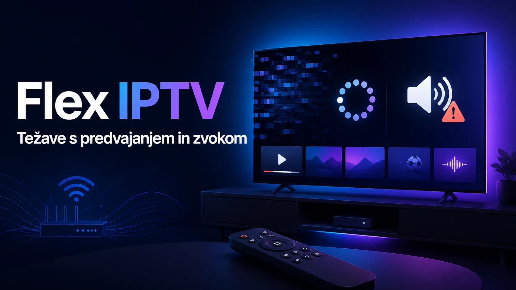 Flex IPTV: kako odpraviti težave s predvajanjem in zvokom
