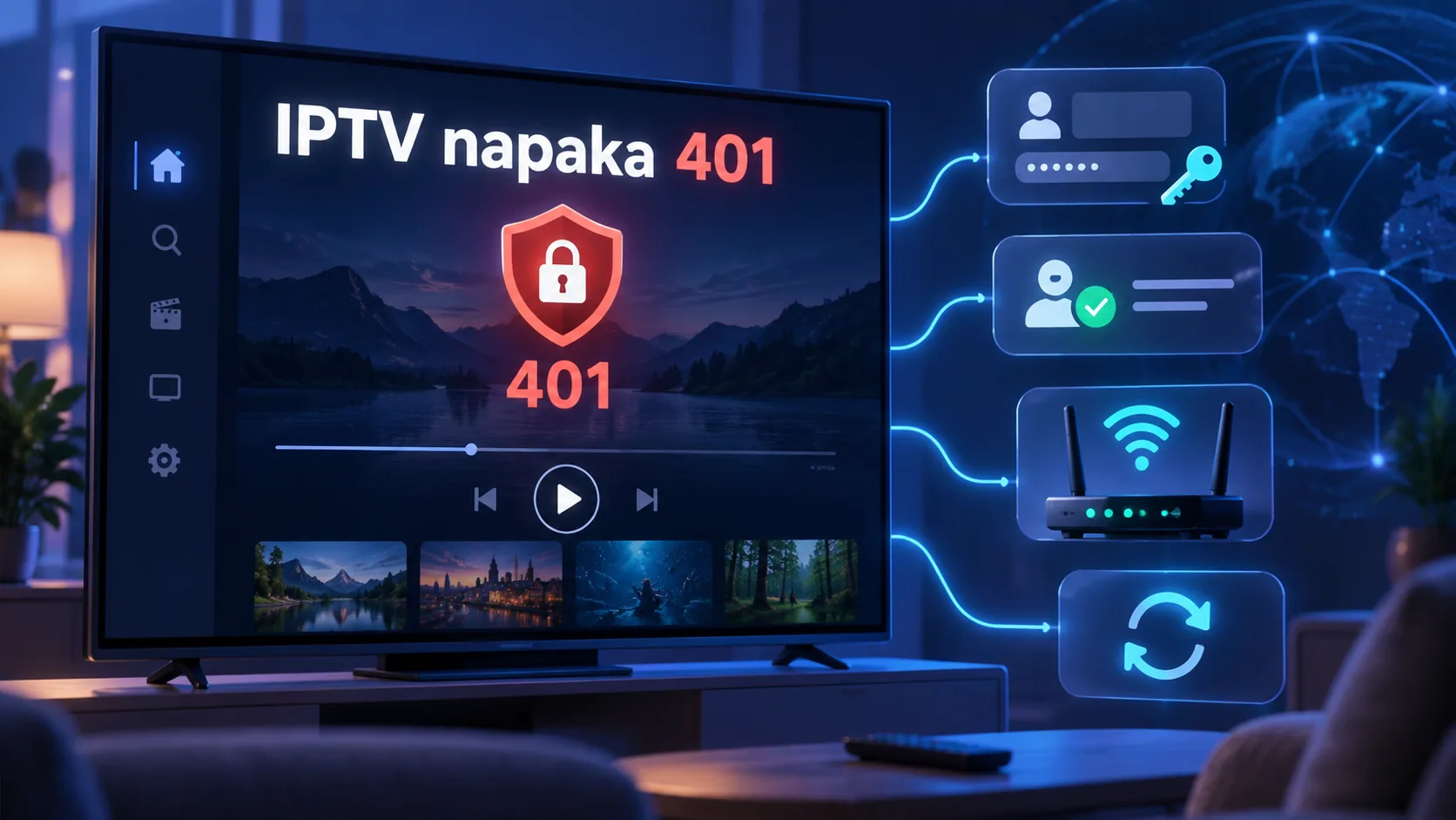 iptv napaka 401 — IPTV napaka 401: vzroki in rešitve