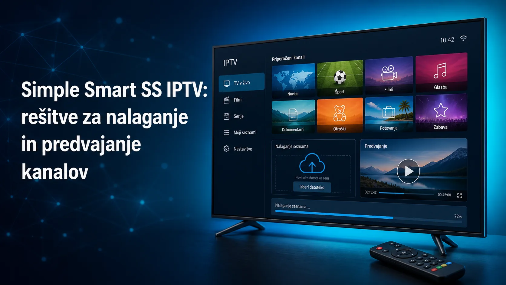 Simple Smart SS IPTV: rešitve za nalaganje in predvajanje kanalov
